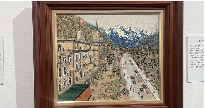 スイスの町　1963（昭和38）年　貼絵