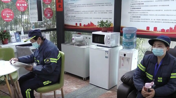 上海にはこのような休憩所が1000カ所以上ある