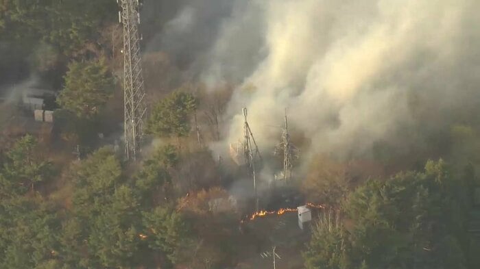 4月22日大槌町の2か所で山林火災が発生