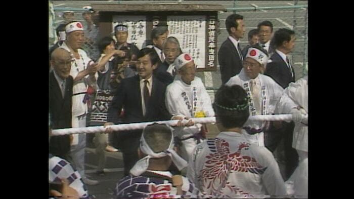 外宮の「陸曳」に参加された　昭和62（1987）年5月