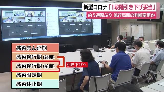 静岡県内の感染状況「一段階引き下げ妥当」 専門家会議は変更で一致