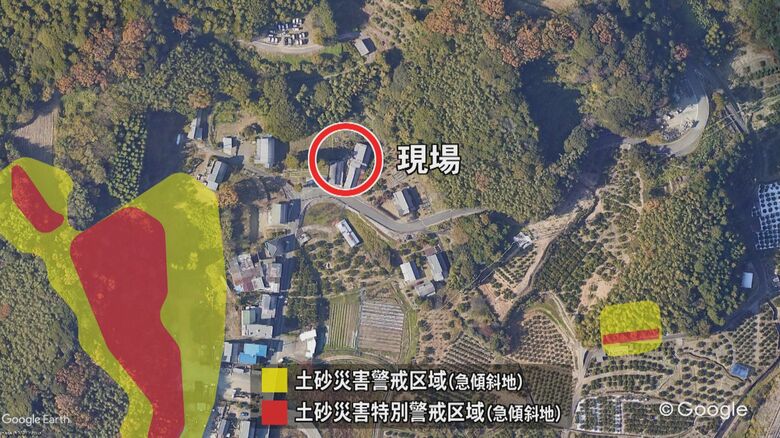 土砂災害警戒区域には“指定されず”…家族5人巻き込まれ3人死亡の土砂崩れ現場 専門家「指定外でも危険性」｜FNNプライムオンライン
