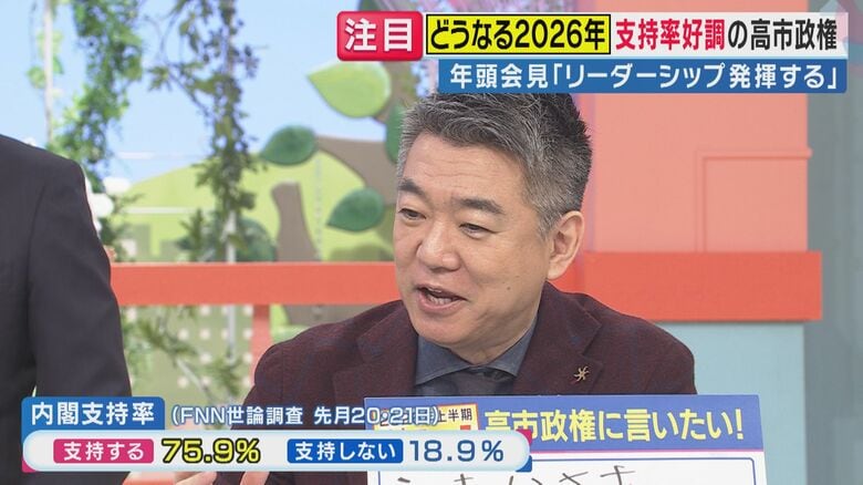 「高い支持率は武器。高いうちに国民が嫌がることを」と橋下徹さん「高市政権に一番足りないのは規制改革」と指摘も「高市さんは国会に出す前に野党と全部手を握った」と政治手腕評価｜FNNプライムオンライン