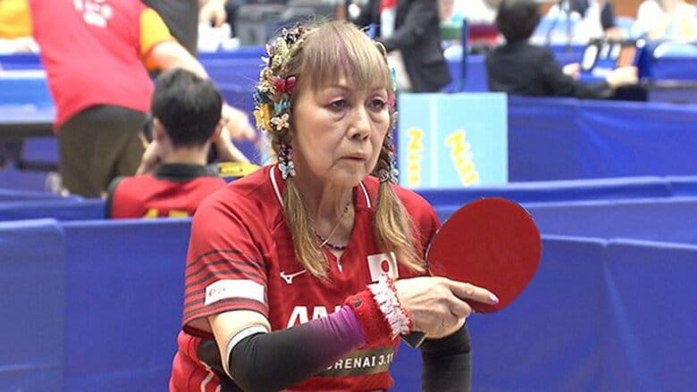 蝶の髪飾りにも気合い！パラ卓球・別所キミヱが73歳で迎えるパラリンピックへの覚悟｜FNNプライムオンライン