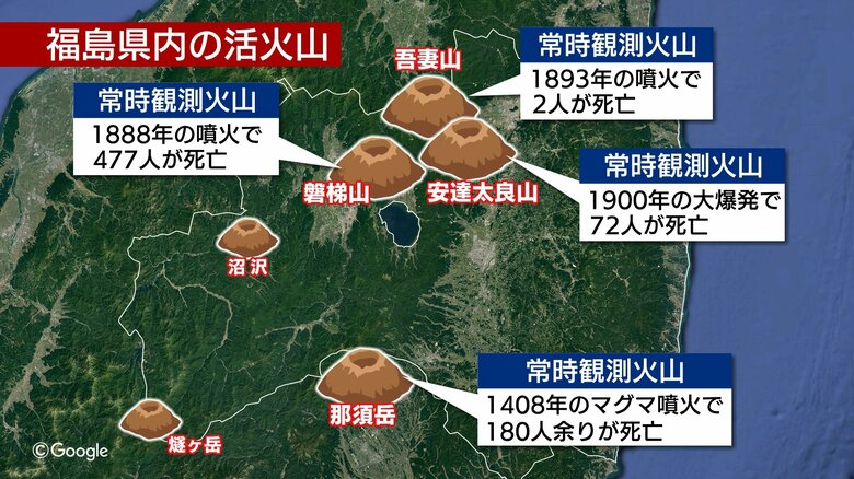 福島県内の活火山