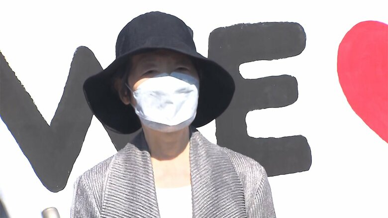 出所後、取材に応じる重信房子･元最高幹部（5月28日 東京･昭島市）