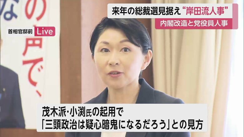 岸田首相はこれまで、麻生副総裁、茂木幹事長と連携する「三頭政治」が軸だった