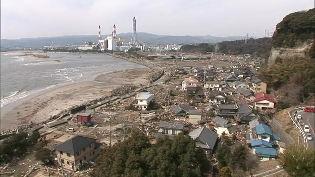 10ｍ超の津波に襲われた福島県沿岸部（2011年3月撮影）