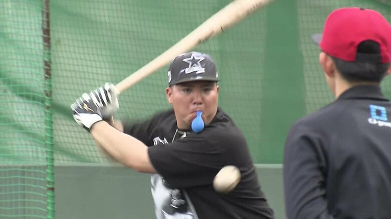 球界屈指の飛ばし屋！山川穂高選手の風船をバッティング練習法⑦