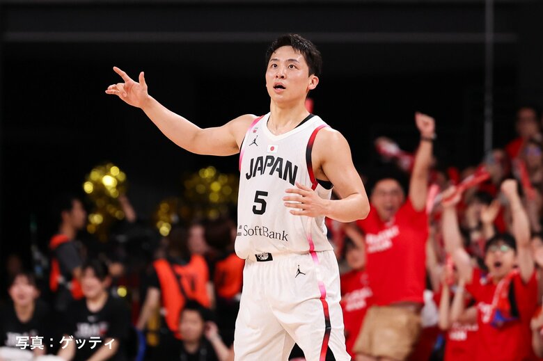 韓国戦初戦での河村勇輝（5日、東京・有明アリーナ）