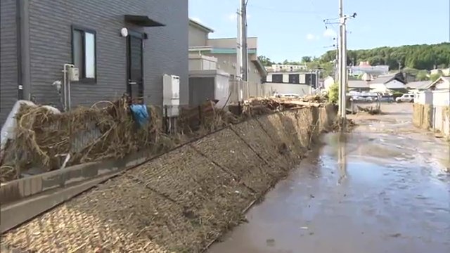 令和元年東日本台風でいわき市好間地区では広い範囲で冠水