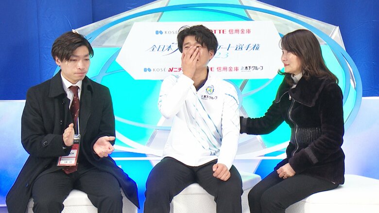 キスクラでは本田の目には涙が…（2023年全日本）