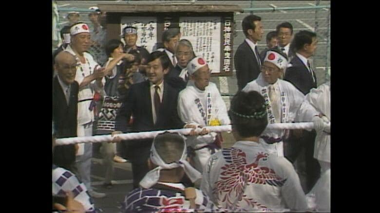 外宮の「陸曳」に参加された　昭和62（1987）年5月