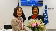 ノーベル平和賞のピレイ氏　ICC訪問　赤根所長「役割認められた」