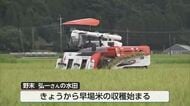 早場米の収穫始まる　概算金は前年より4割余り下落　農家からは経営不安の声