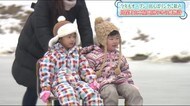 冬の風物詩オープン 天然の田んぼリンクに歓声!(福島県)