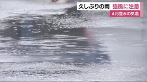 久しぶりの雨 強風に注意 静岡