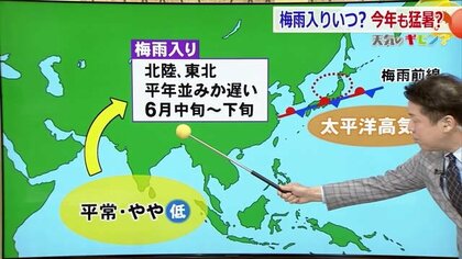 梅雨入りはいつ？今年も猛暑？　遠く離れた場所の海面水温が影響　“天気のギモン”に気象予報士が回答【福井】