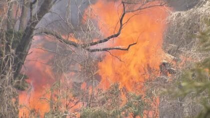 住宅など2棟や山林を焼く火事　消火活動中　当時、周辺は強い風　長野県中部には乾燥注意報　松本市