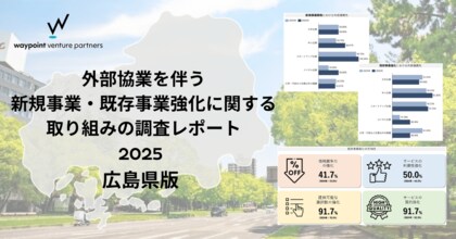 waypoint venture partners、広島県に本社がある企業に2年連続調査を実施　外部協業を伴う新規事業・既存事業強化に関する取り組みの調査レポート2025を公開