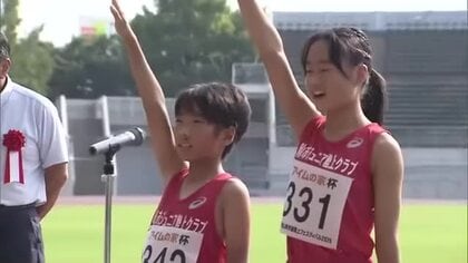 ３０度を超える猛暑の中小学生が自己ベスト目指して力走　岡山県学童陸上フェスティバル【岡山】