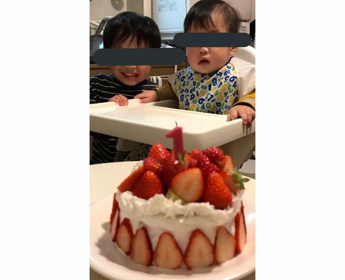 次男1歳の誕生日の写真(提供:PUIPUIかぼすさん)