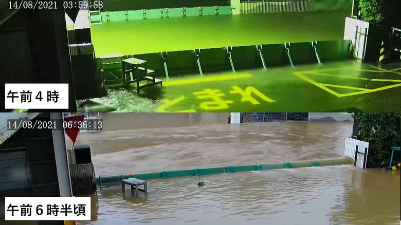 あっという間に浸水…定点カメラがとらえた一部始終　国道上がまるで海　佐賀・武雄市の六角川氾濫　