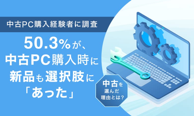 【中古PC購入経験者に調査】50.3%が、中古PC購入時に新品も選択肢に「あった」中古を選んだ理由とは?