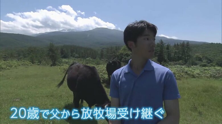 上の山放牧場の渡邊強さん