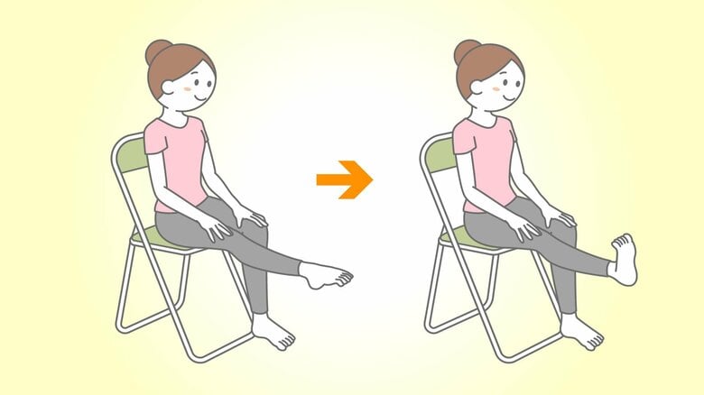 脚上げ足首曲げ