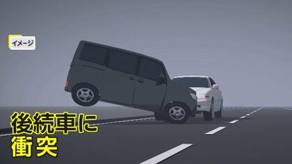 「うわ！ヤバッ！」逆走車“事故直前”の瞬間　後続車に衝突し浮き上がる…運転手の31歳男性大けが