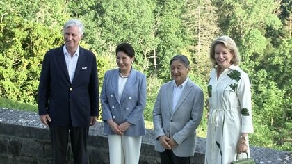「良い景色ですね」天皇皇后両陛下、ベルギー国王一家と交流　王室の城で王女達も一緒に旧交を温められる