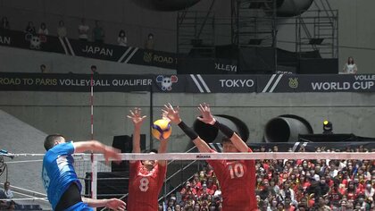 【スーパープレー映像・関田誠大】身長差27cmで止めた！ブロックポイント・バックトス・サービスエースとフル回転　スロベニア戦まとめ【パリ五輪予選/W杯バレー】