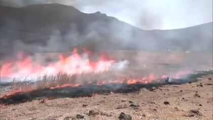 くじゅうの坊ガツル湿原で野焼き　　国際的に重要な湿原　新たな草木が芽吹き5月ごろには新緑に　大分