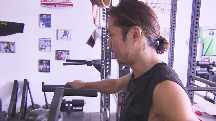 トレーニングに励む髙橋