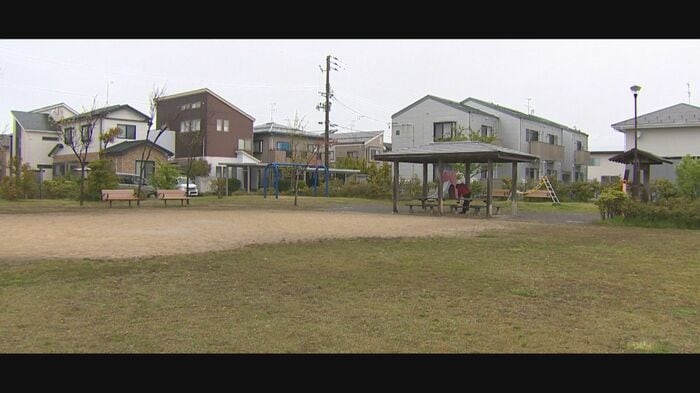 児童たちが遊んでいた公園