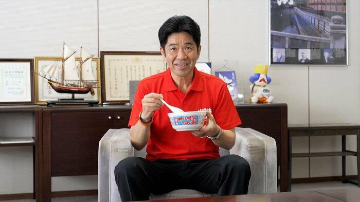 「愛媛八幡浜ちゃんぽん」凄麺化のきっかけを語る大城一郎市長