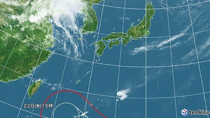 台風30号の進路予想図　日本気象協会 tenki.jpより