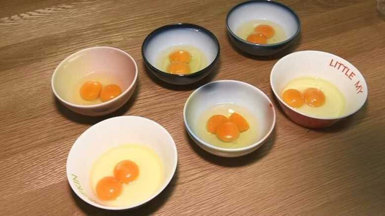 そんなことある!? スーパーで買った卵１パックぜんぶ黄身が２個！！｜FNNプライムオンライン