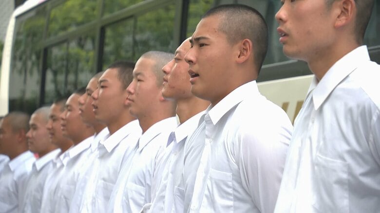 「肩の調子は絶好調」全校生徒24人中23人が野球部員の未来富山、地元住民の熱い応援を受け甲子園へ出発｜FNNプライムオンライン