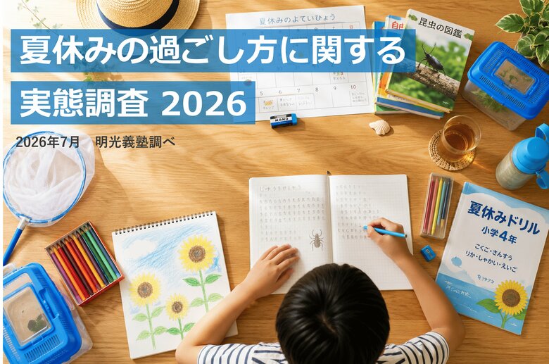 物価高で約6割が夏休みのレジャー・体験活動を見直し　明光義塾調べ　「夏休みの過ごし方に関する実態調査」