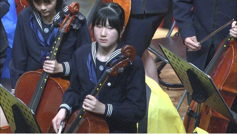 オール学習院大合同演奏会で演奏された（当時12歳）2014年4月