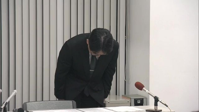 2024年11月　謝罪をするいわき信用組合・本多洋八理事長