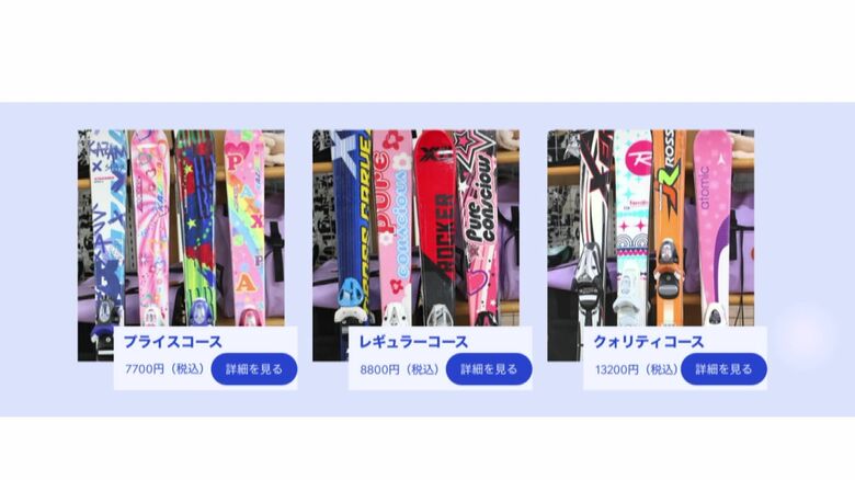 レンタルは3つの価格帯から選べる