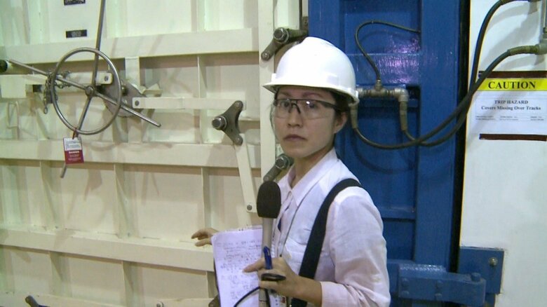 米・南部アラバマ州の原発にて（2011年5月） テネシー川に隣接するため、扉の回りには浸水防止用のゴムを設置して密閉