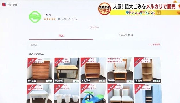 三島市の出品画面