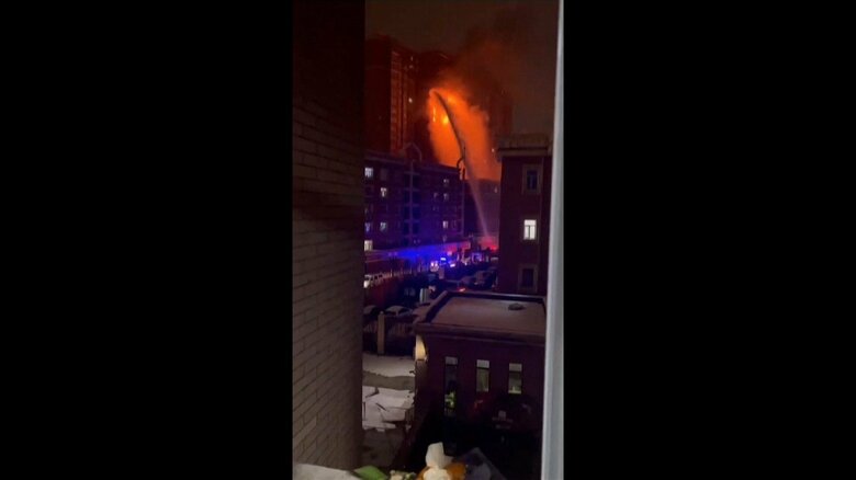 消火活動の様子（2022年11月24日）