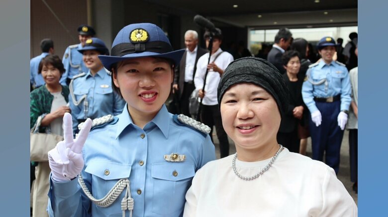 母と思い出の記念写真