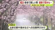 桜の見頃に”春の嵐”　24時間雨量は浜松で110.5ミリ　2026年に入り全国初となる土砂災害警戒情報も　4月1日以降もすっきりしない天気が続く見込み