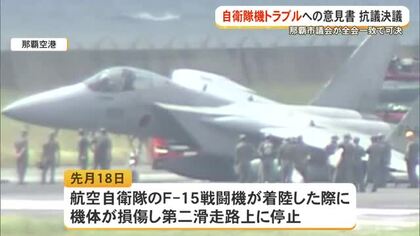 那覇空港での自衛隊戦闘機トラブルに意見書と抗議決議　那覇市議会で全会一致